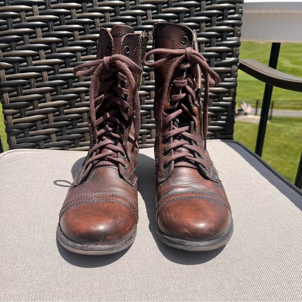 Steve Madden Brown Combat Boots